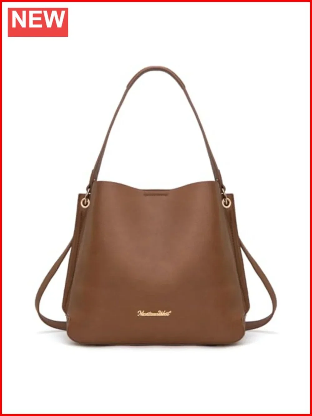 Medium Hobo Bag for Women, Faux Leather Shoulder Purse 3 Compartments,